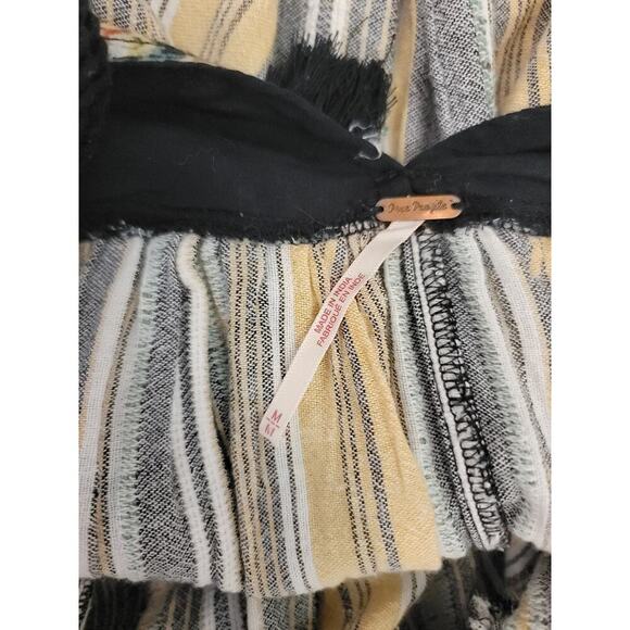 Free People Babydoll Under The Sun Mini Dress Tunic Top Boho Floral Sz Medium - Picture 12 of 15